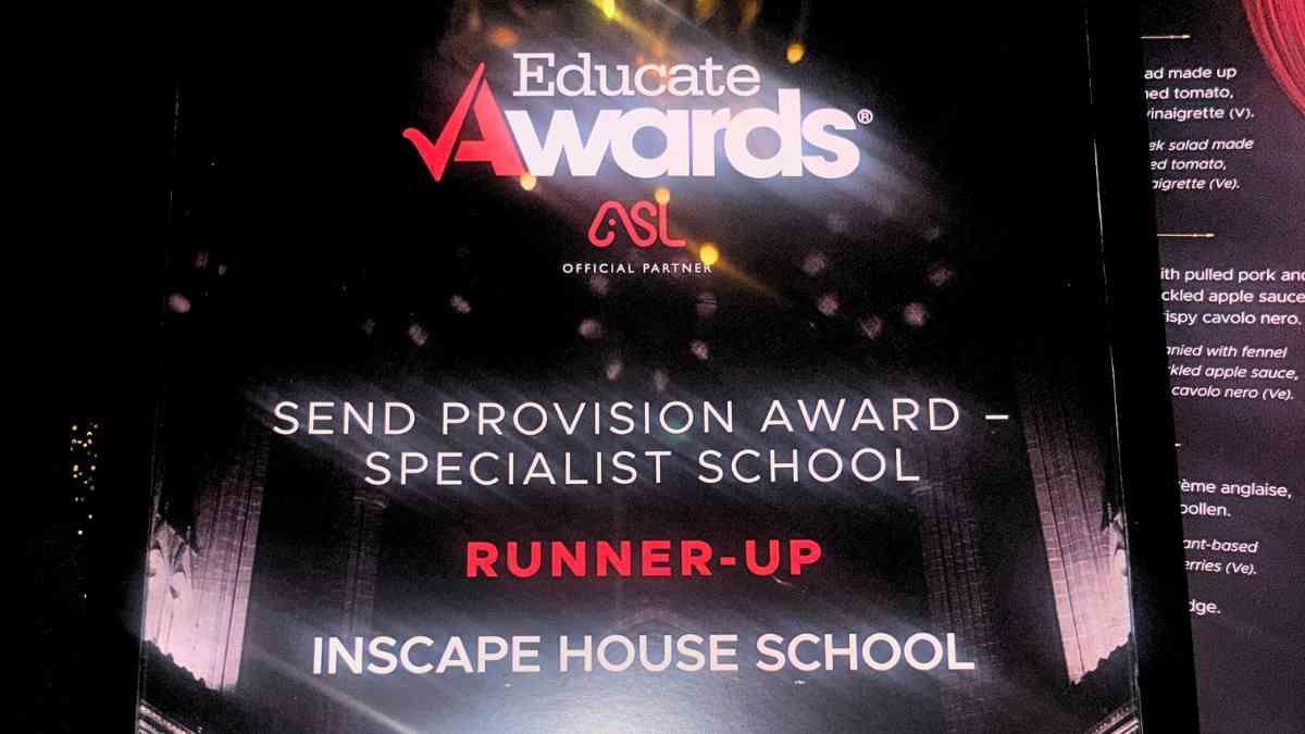 Inscape House School recognised for exceptional animal assisted intervention program at Educate Awards