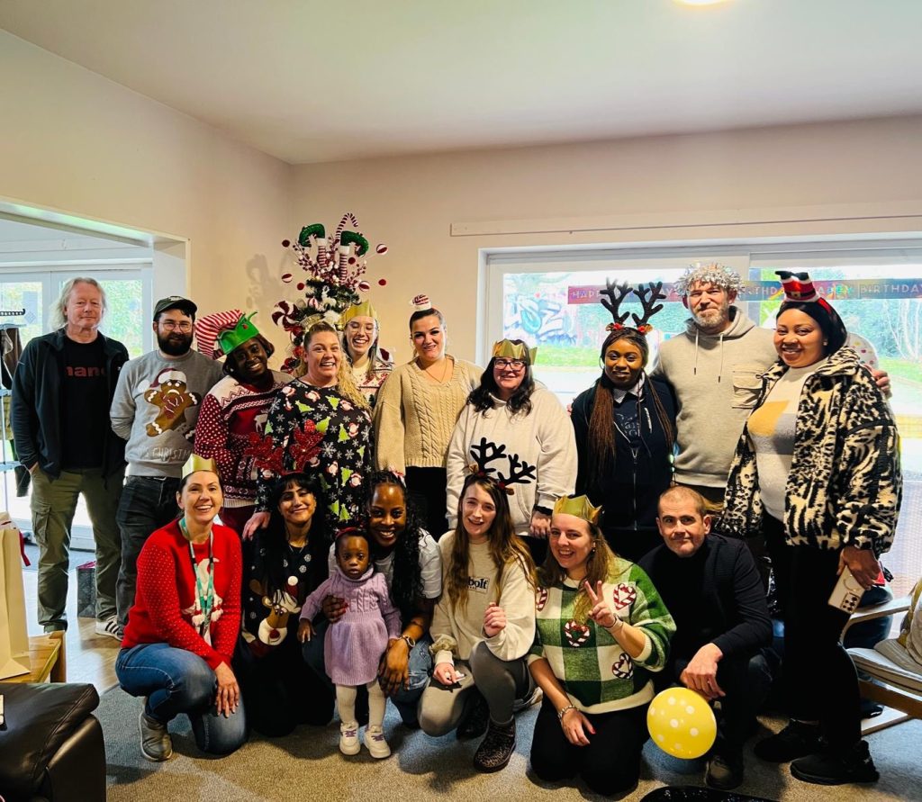 the Haines house team in Christmas jumpers