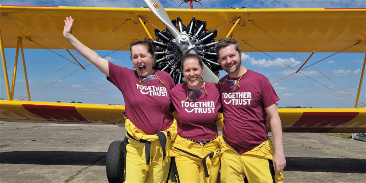 Soaring to new heights: Trio’s daring wing walk for Pearce Lodge