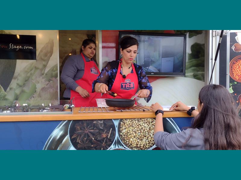 A food stall serving food at the Manchester Mega Mela