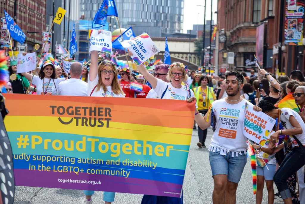 Together Trust staff marching in the parade