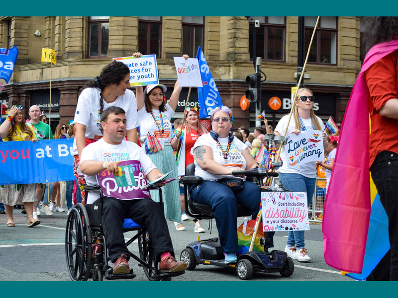 Together Trust staff marching in the parade