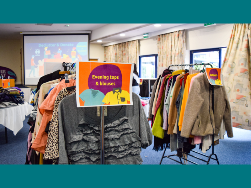 Image of clothes on rails at the Style Together event
