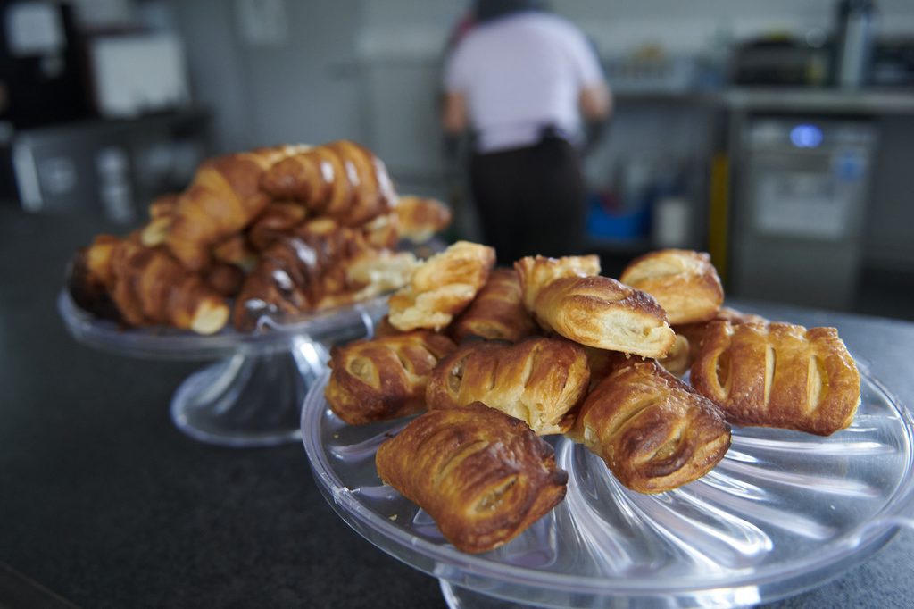 A platter of pastries baked by the students. 