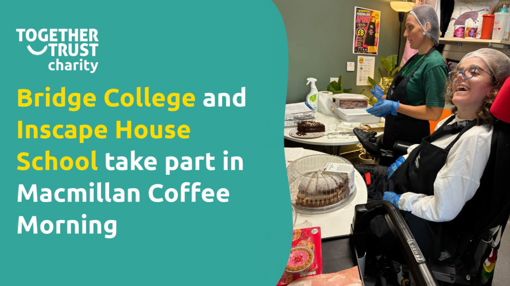 Bridge college and Inscape House School take part in macmillan coffee morning