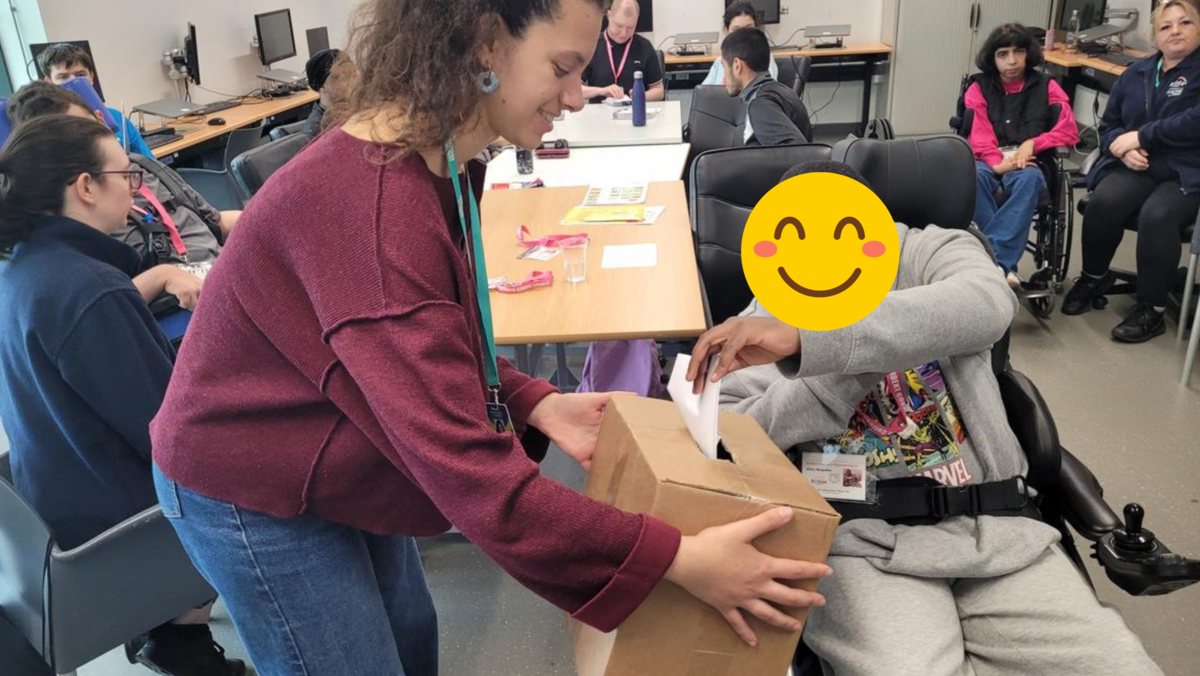 Disabled young people cast their votes and learn more about the upcoming election