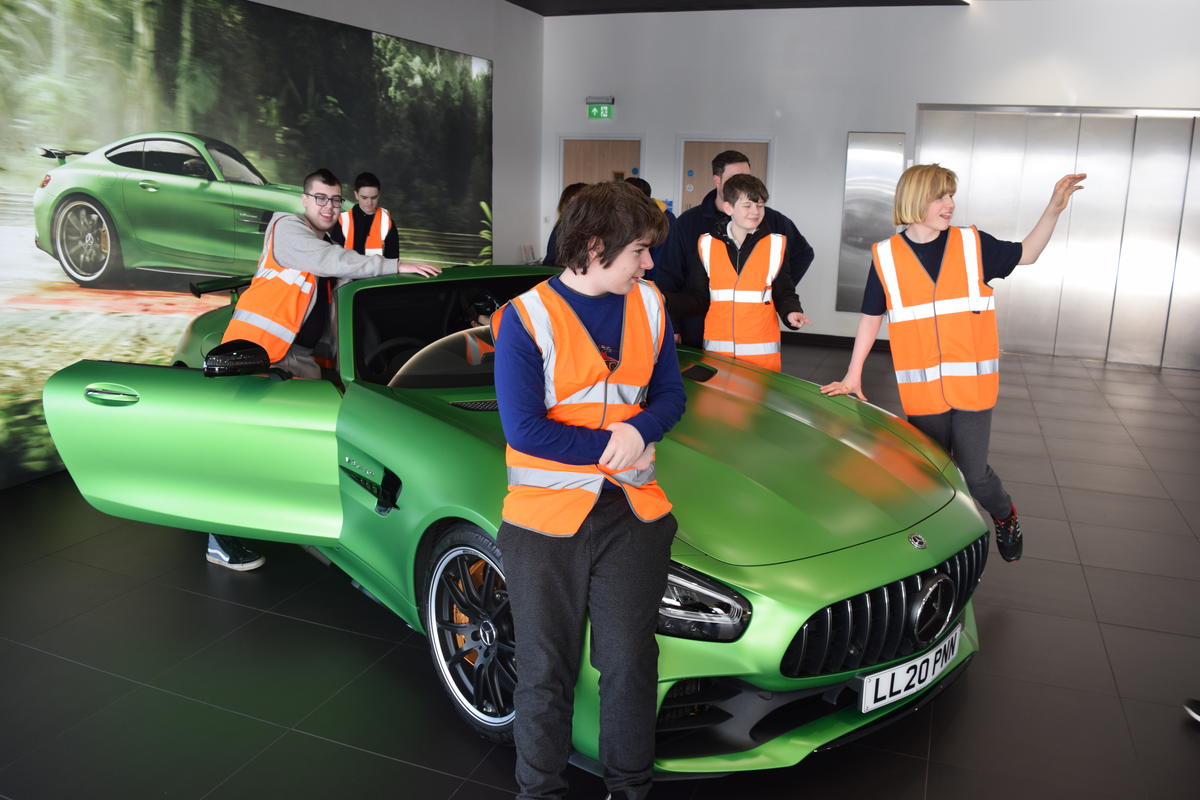 In the fast lane: Inscape students take a tour of Mercedes